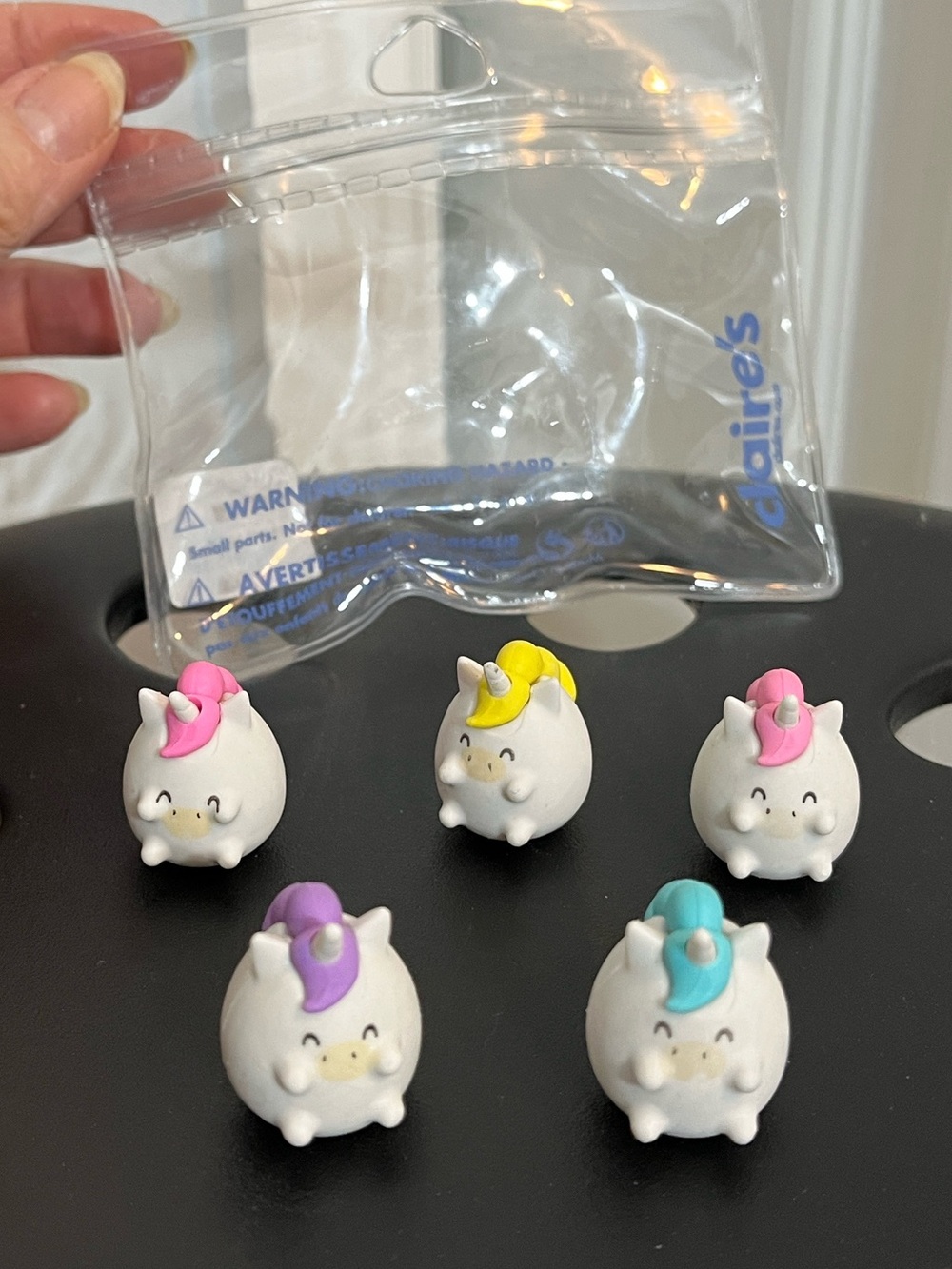 Claire’s NWT Unicorn Novelty Eraser Set | 5 Cute Mini Erasers